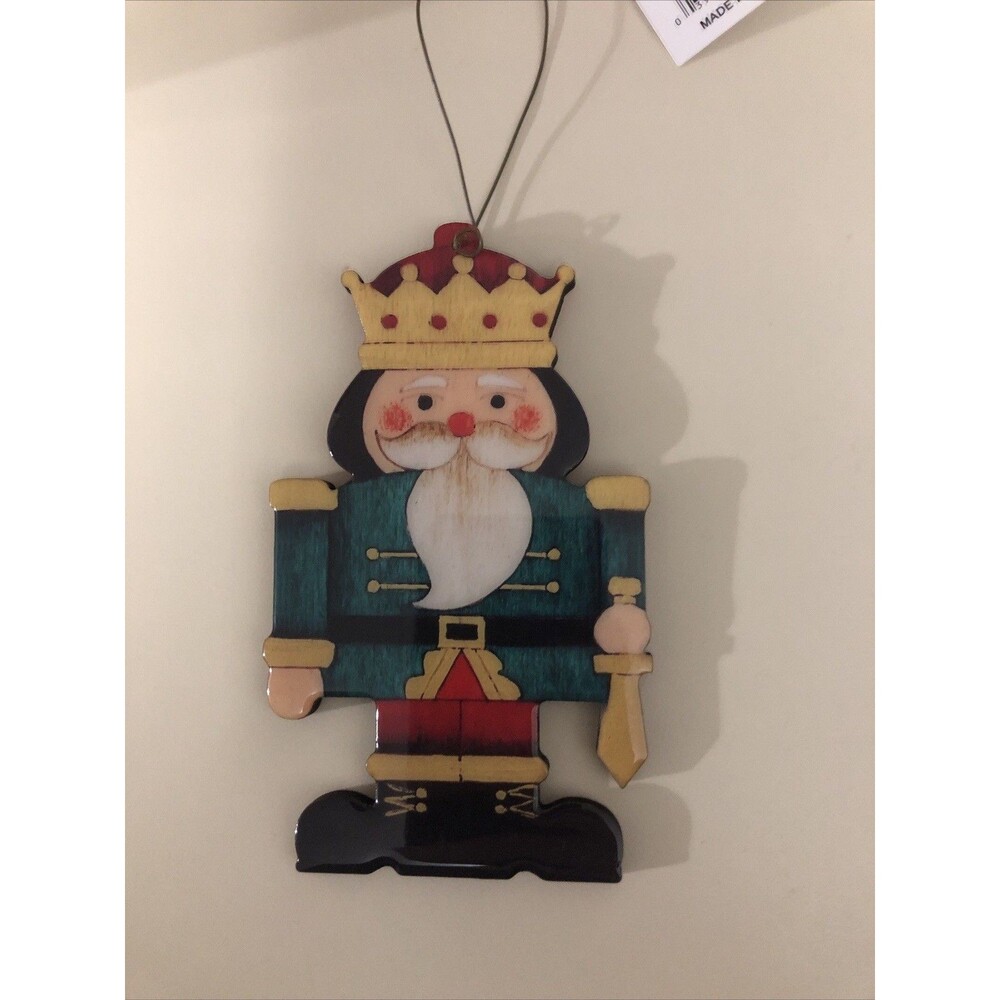 King CHRISTMASβ ornament Dangler Wooden New